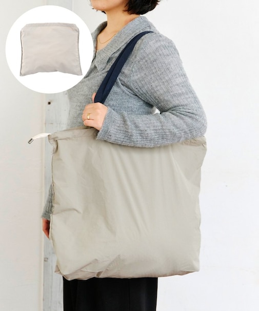ファスナー付き折りたたみエコバッグ