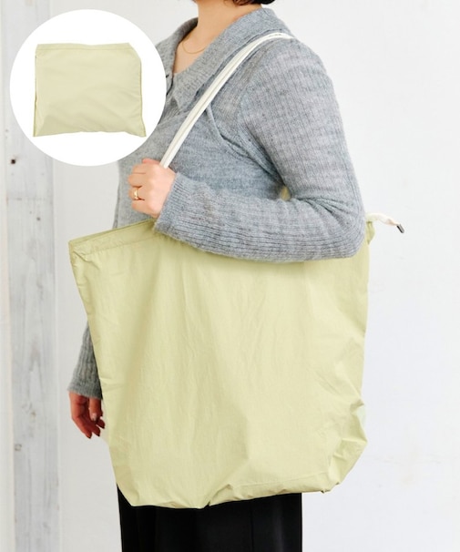 ファスナー付き折りたたみエコバッグ