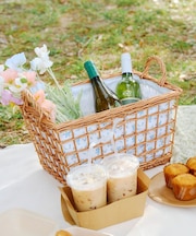 《WEB限定商品》柳取っ手付レクタングルバスケット：L