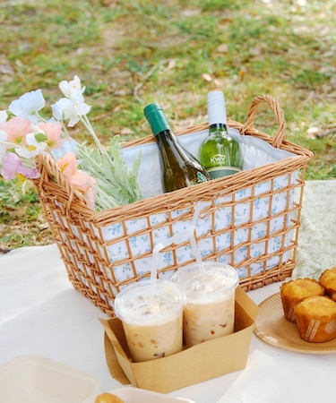 《WEB限定商品》柳取っ手付レクタングルバスケット：L