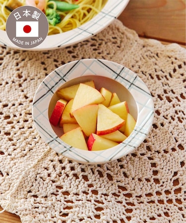 チェックディーププレート：12cm／新生活食器