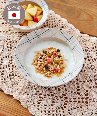 チェックディーププレート：17cm／新生活食器