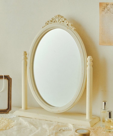 《WEB限定商品》ビンテージ卓上ミラー／French Vintage