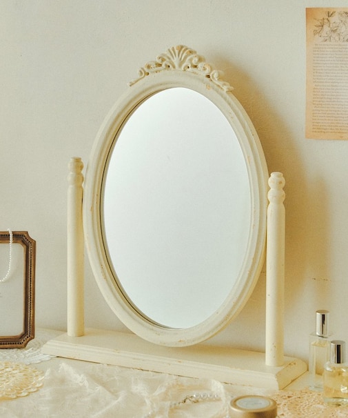 《WEB限定商品》ビンテージ卓上ミラー／French Vintage