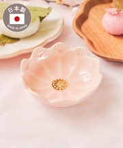 ガラス貫入華小皿：9cm／お茶とお団子