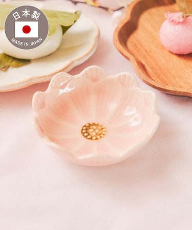 ガラス貫入華小皿：9cm／お茶とお団子