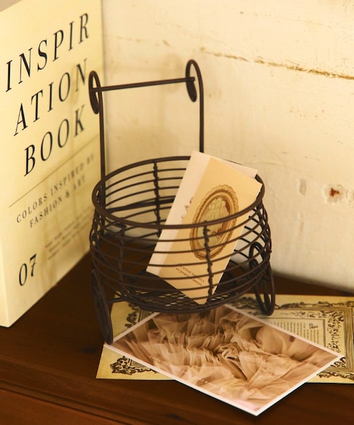 ワイヤーカートバスケット/キルトカントリー