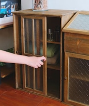 《WEB限定商品》フローラガラス引き戸棚