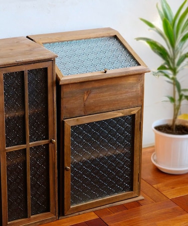 《WEB限定商品》フローラガラスサイドキャビネット