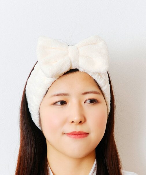 リボン付きヘアターバン