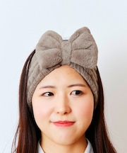 リボン付きヘアターバン