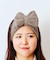 リボン付きヘアターバン