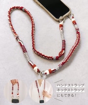 マクラメ3WAYスマホショルダーストラップ