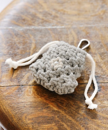 パールフラワーワイヤレスイヤホン巾着ケース