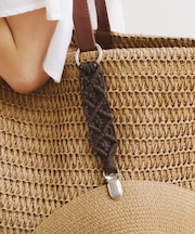 カラビナ付きマクラメハットホルダー