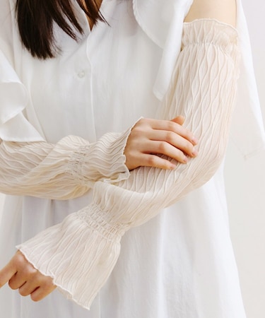 ウェーブプリーツアームカバー