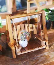 《ゆらせる！》ウッドスイングミニベンチ／GREEN PARK