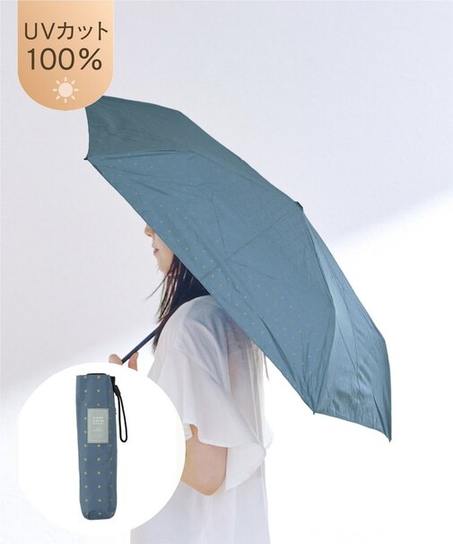 《超軽量！150g》晴雨兼用超軽量スリム折傘ドット