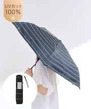 《超軽量！150g》晴雨兼用超軽量スリム折傘ボーダー