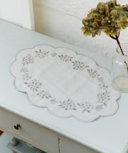 あじさい刺繍ドイリー：36×24cm／hortensia