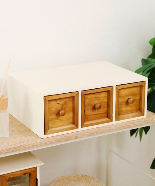 WEB限定商品》アルブル3ドロワーボックス／choupinet｜サリュの通販