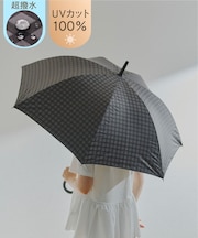 《超撥水》ALLIN晴雨兼用軽量傘ラージ長チェック