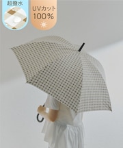 《超撥水》ALLIN晴雨兼用軽量傘ラージ長チェック