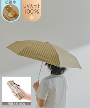 《超撥水》ALLIN晴雨兼用軽量傘折ノーマルストライプ