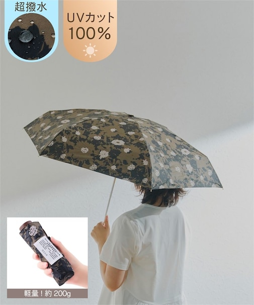 《超撥水》ALLIN晴雨兼用軽量傘折ミラ