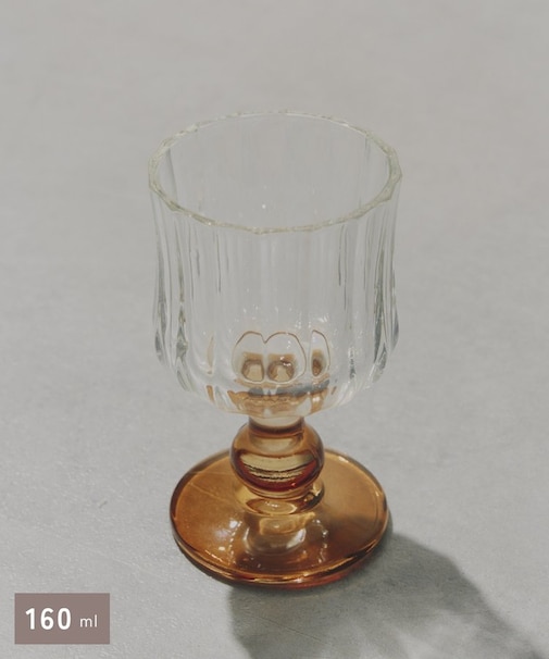 ストライプスタンド付きグラス：160ml／GLASS ARTWARE