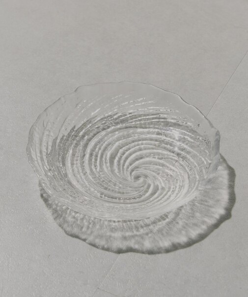 リップルガラスプレート：14cm／GLASS ARTWARE