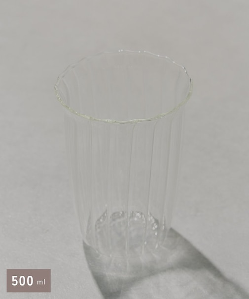 ストライプグラス：500ml／GLASS ARTWARE
