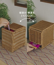 《WEB限定商品》PEラタンフードストッカー／猫と暮らす