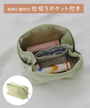 仕切りポケット付きミニポーチ