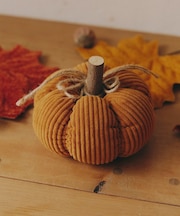 コーデュロイかぼちゃオブジェ:M/Autumn Harvest Festival