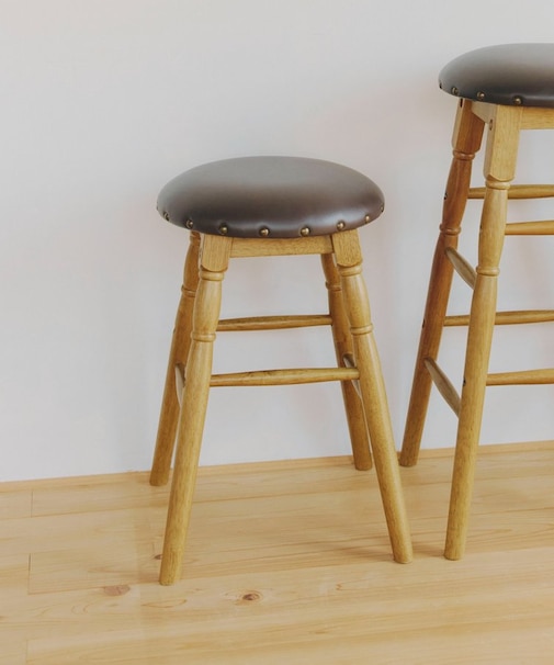 《WEB限定商品》フェイクレザースツール／natural vintage