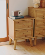 《WEB限定商品》2引き出しチェスト/natural vintage