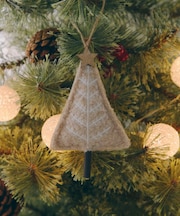 ファブリック刺繍ツリーオーナメント／Natural Christmas