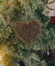 ファブリックハートオーナメント/Natural Christmas
