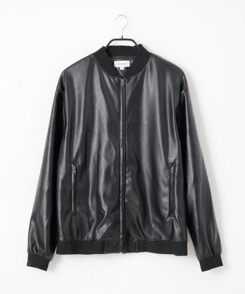 サステナビリティレザーボンバーブルゾン