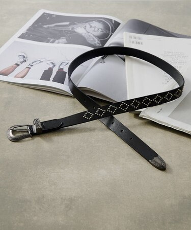 リアルレザーウエスタン調ベルト