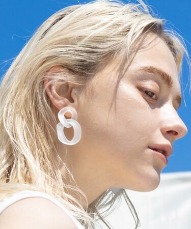 スモーク2連ピアス