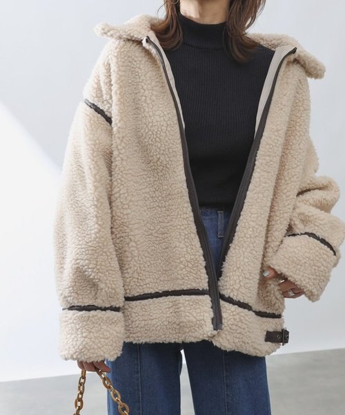 パイピングステンカラーボアジャケット｜コロニートゥーワン