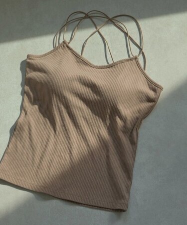 カップ付リブクロスバックキャミソール / バッククロスキャミソール