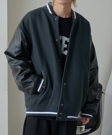 UNISEX】ジャージメルトンBIGスタジャン｜コロニートゥーワン 
