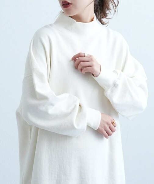 裏毛ハイネックプルオーバー
