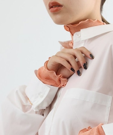 【WEB / 一部店舗限定】シアーネットハイネックメロープルオーバー