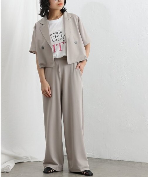 【セットアップ対応】カットツイルワイドパンツ