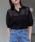メッシュ編みポロニット