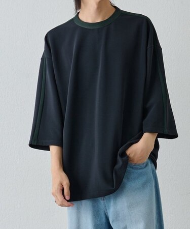 【セットアップ対応】ドレープピケクロップドスリーブT